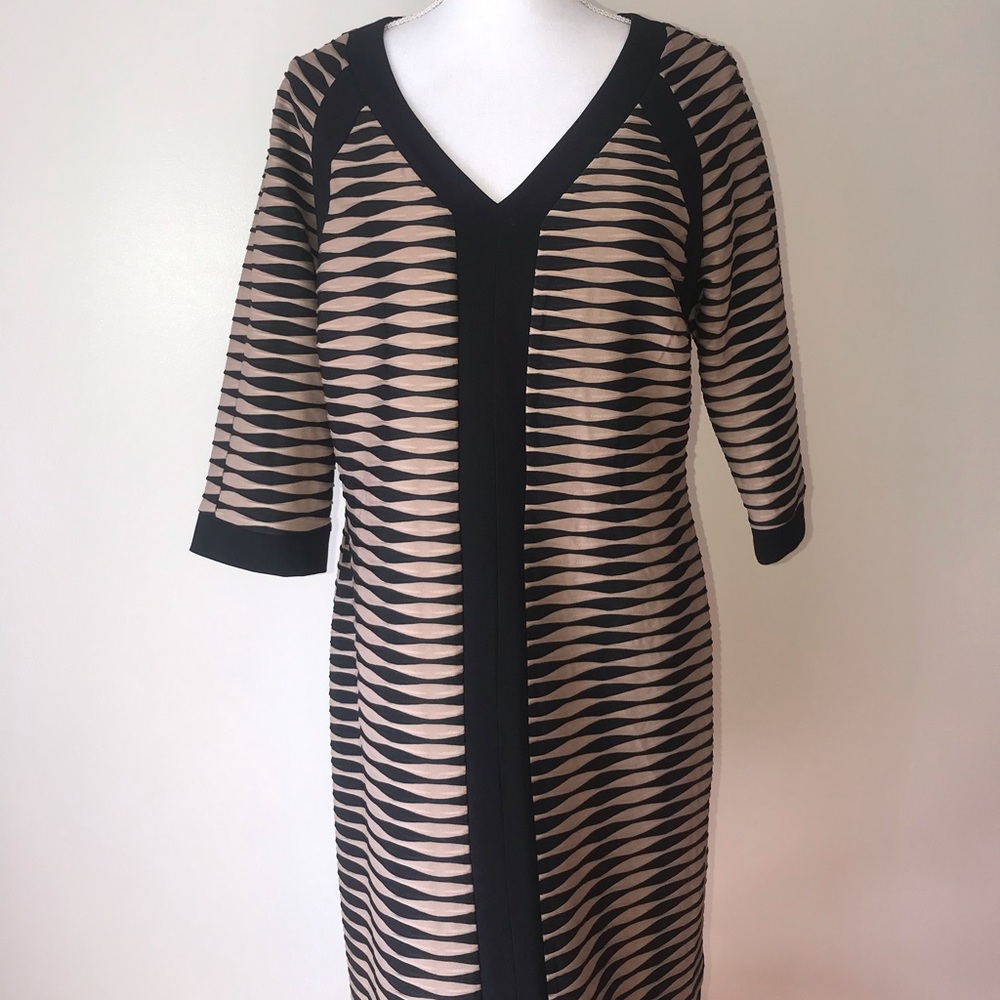 Brown and black dress